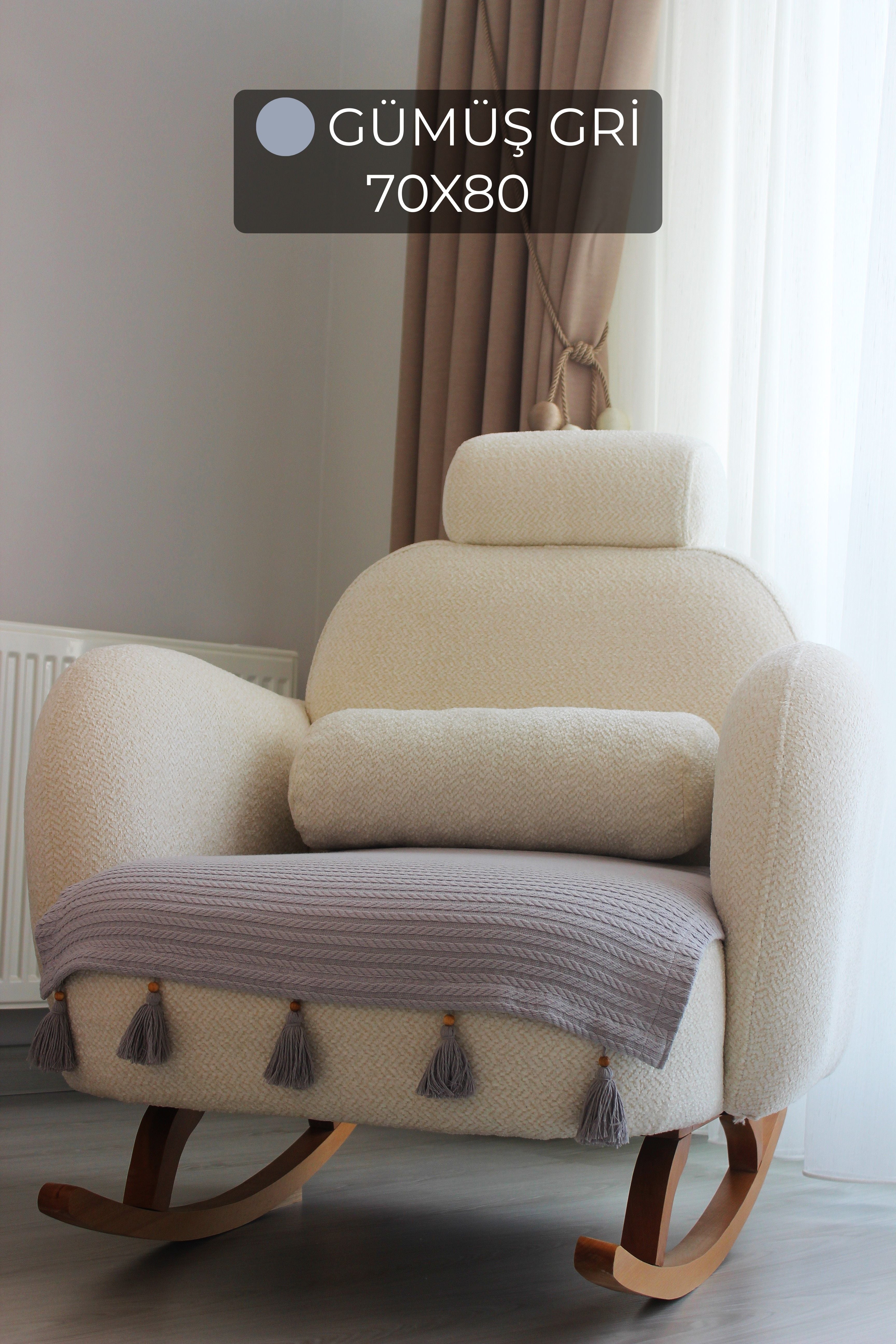Püsküllü Tekli Koltuk Örtüsü | ArvaHome®