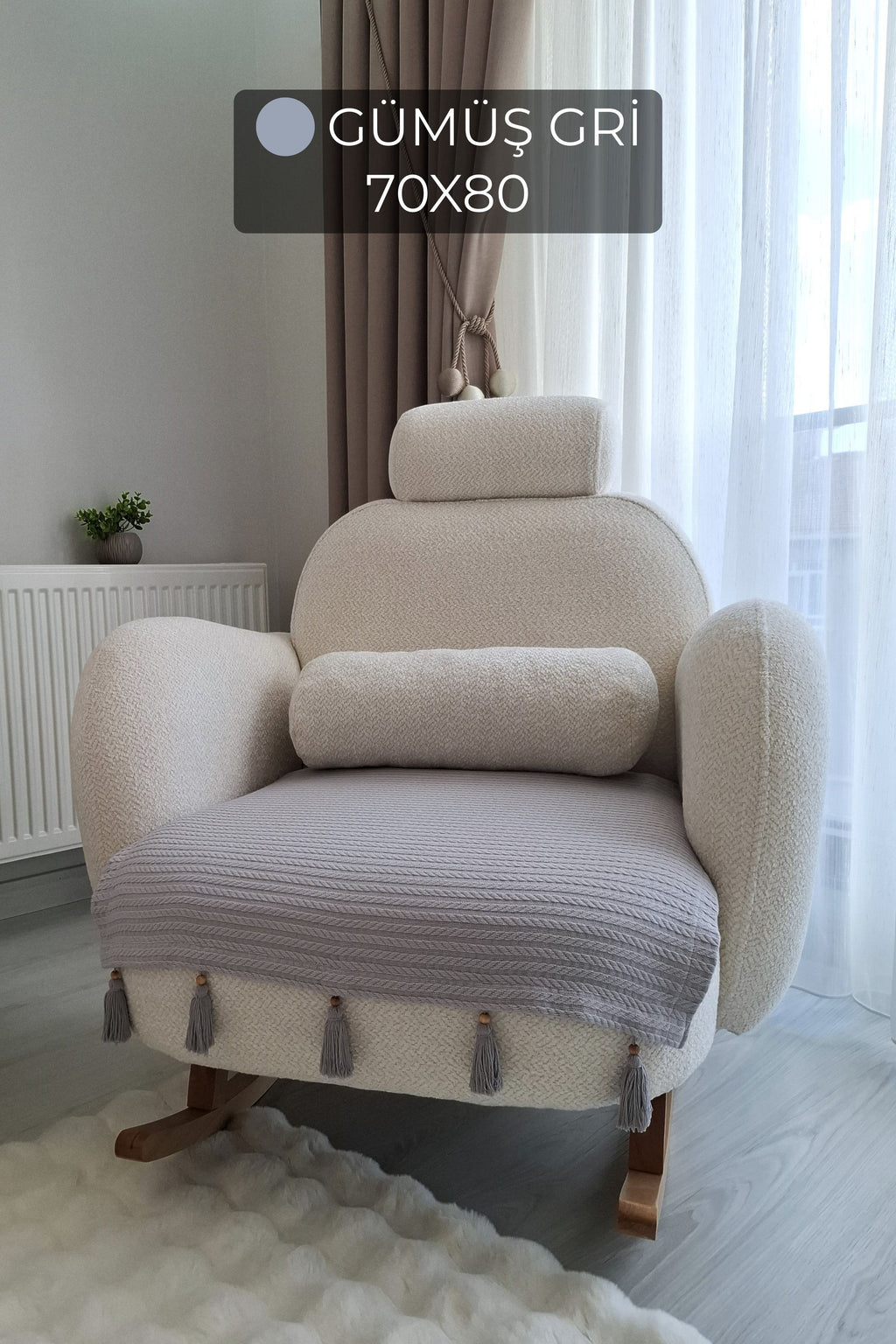 Püsküllü Tekli Koltuk Örtüsü | ArvaHome®