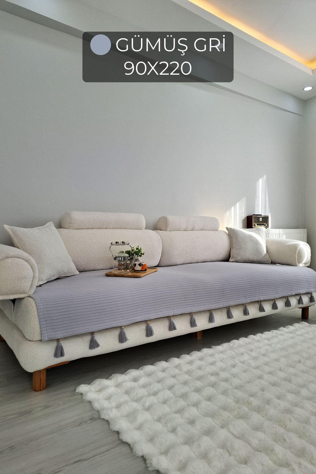 Püsküllü Koltuk Örtüsü | ArvaHome®