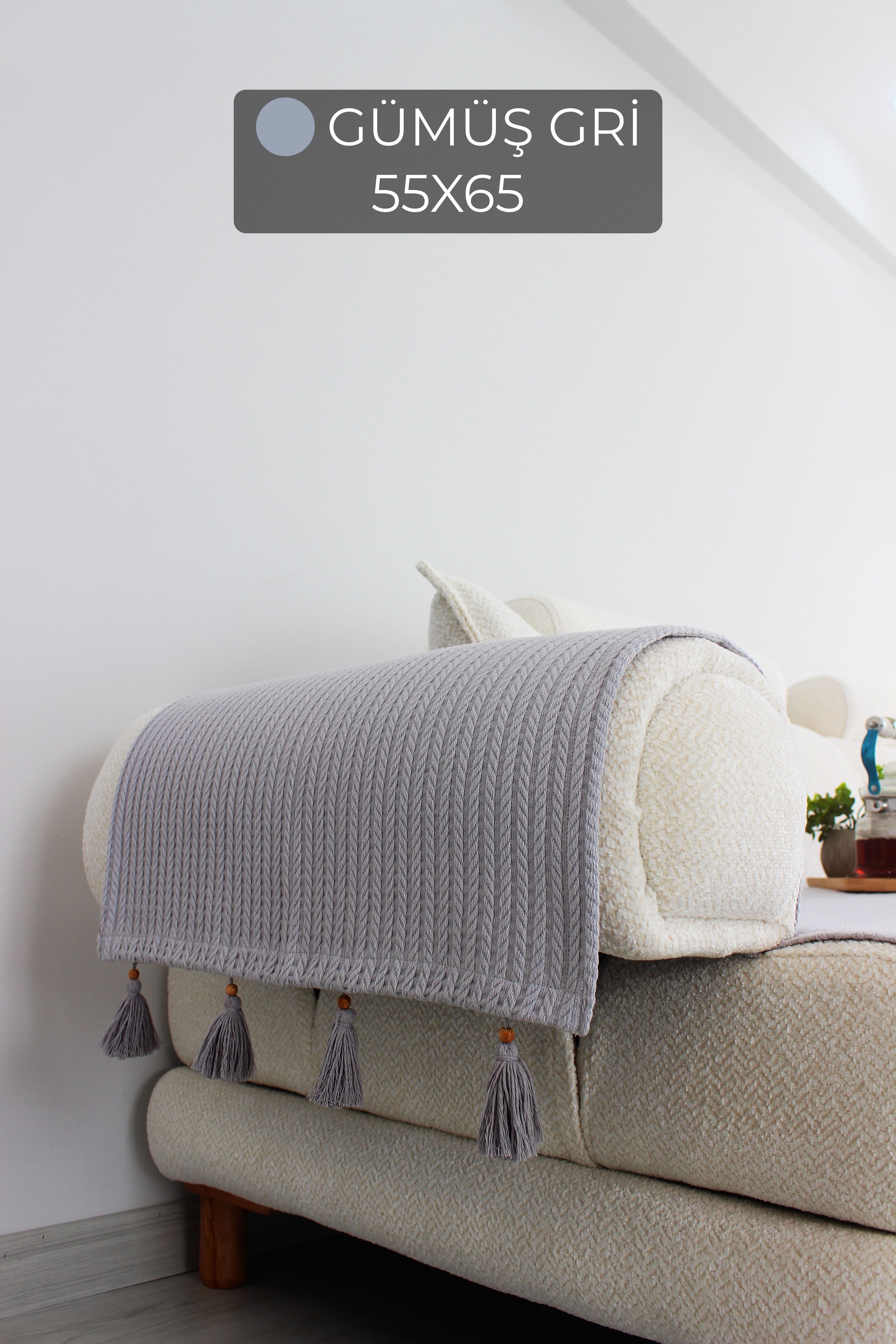 Püsküllü Kenar Örtüsü (2 ADET) | ArvaHome®