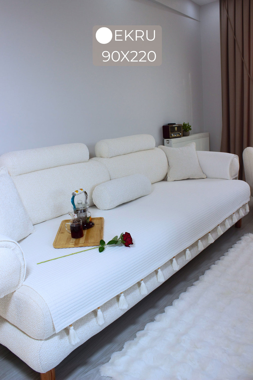 Püsküllü Koltuk Örtüsü | ArvaHome®