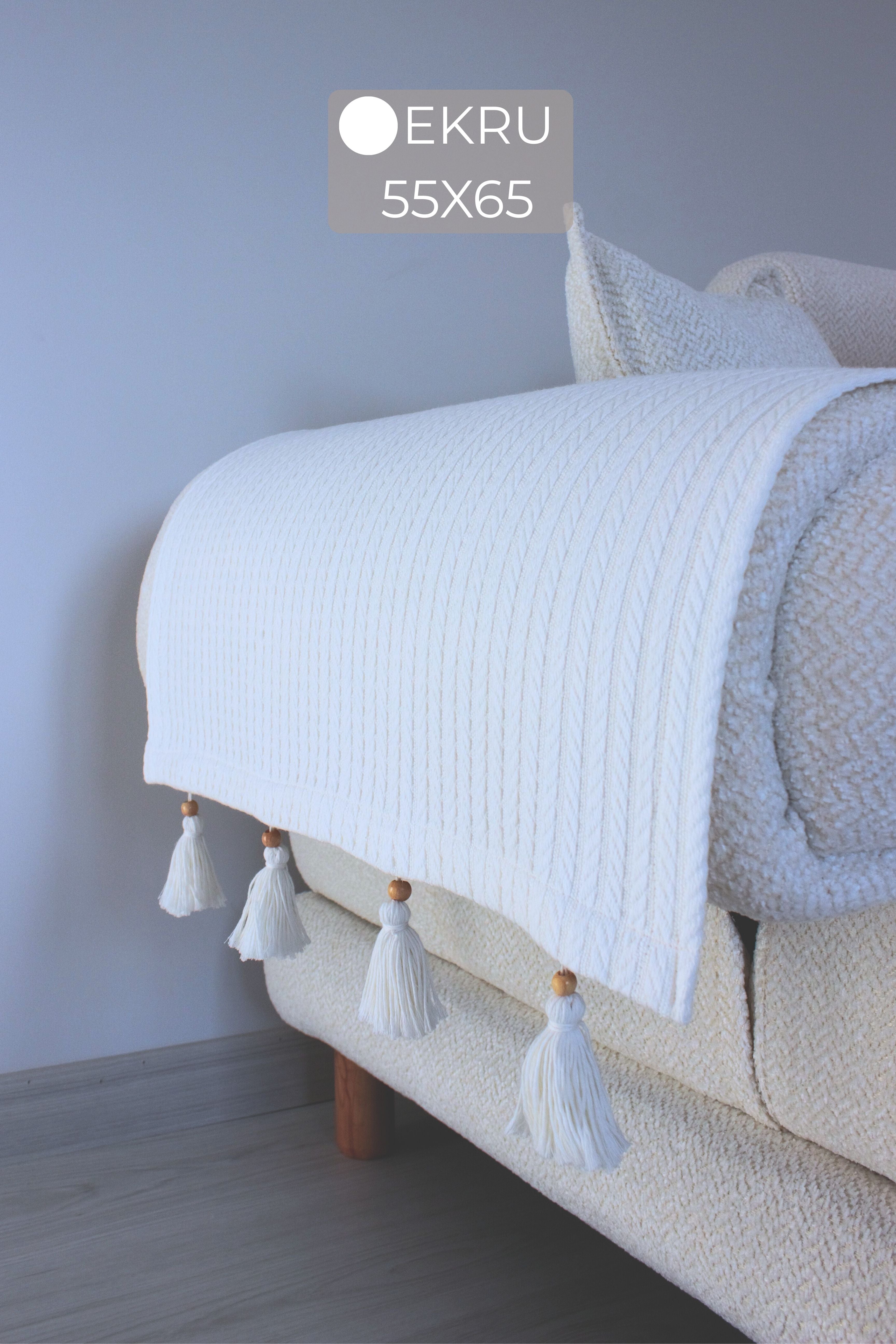 Püsküllü Kenar Örtüsü (2 ADET) | ArvaHome®