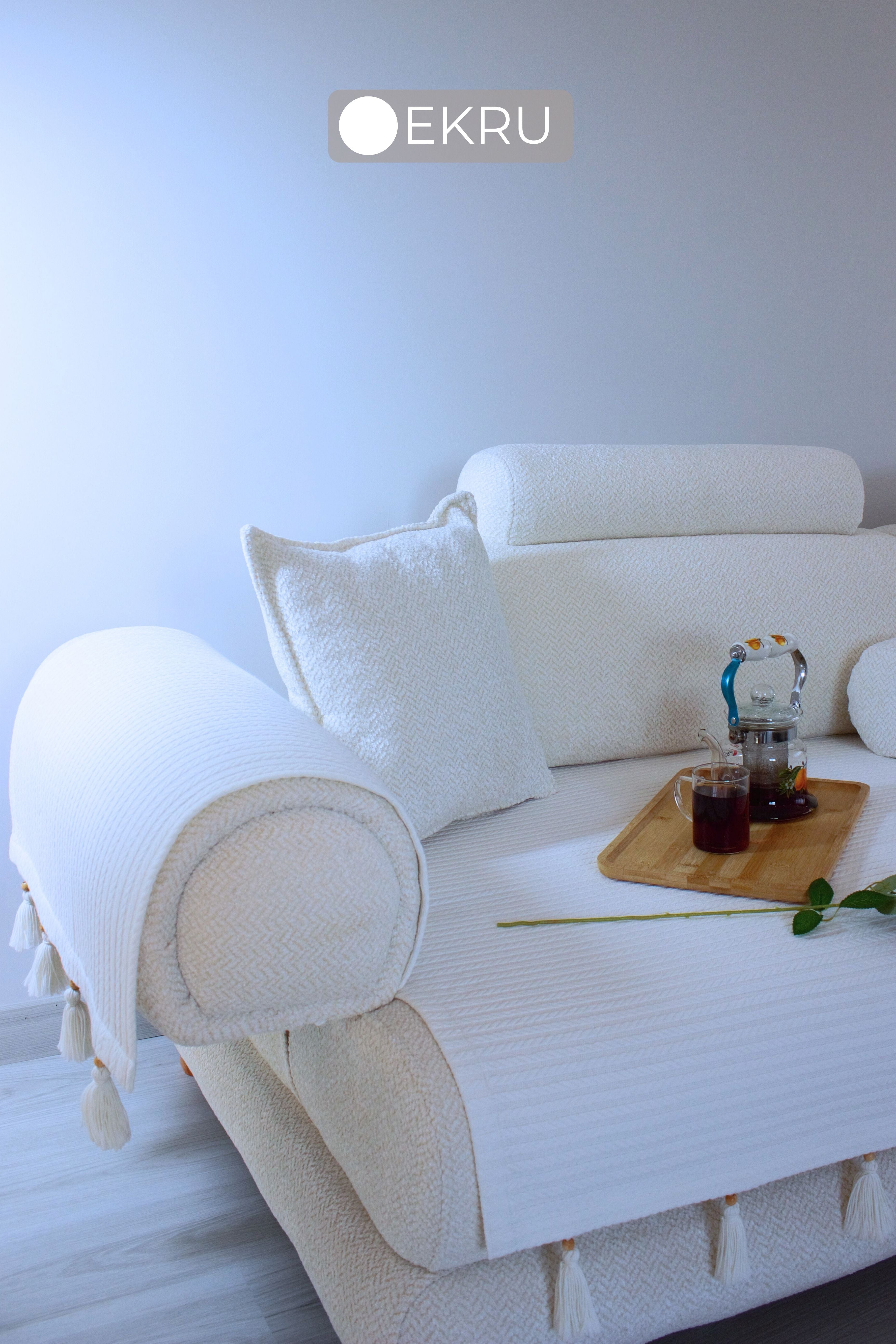 Püsküllü Kenar Örtüsü (2 ADET) | ArvaHome®