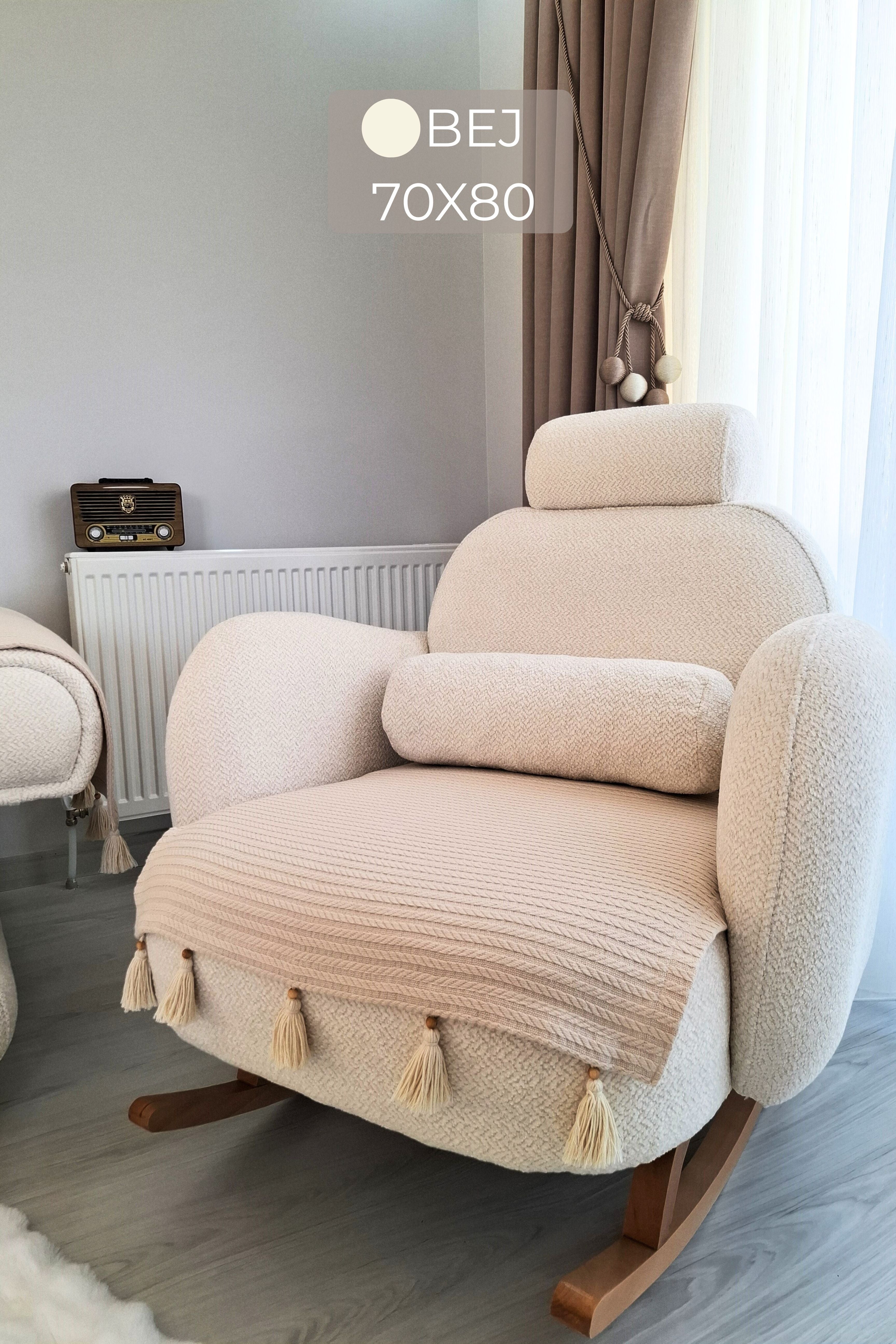 Püsküllü Tekli Koltuk Örtüsü | ArvaHome®