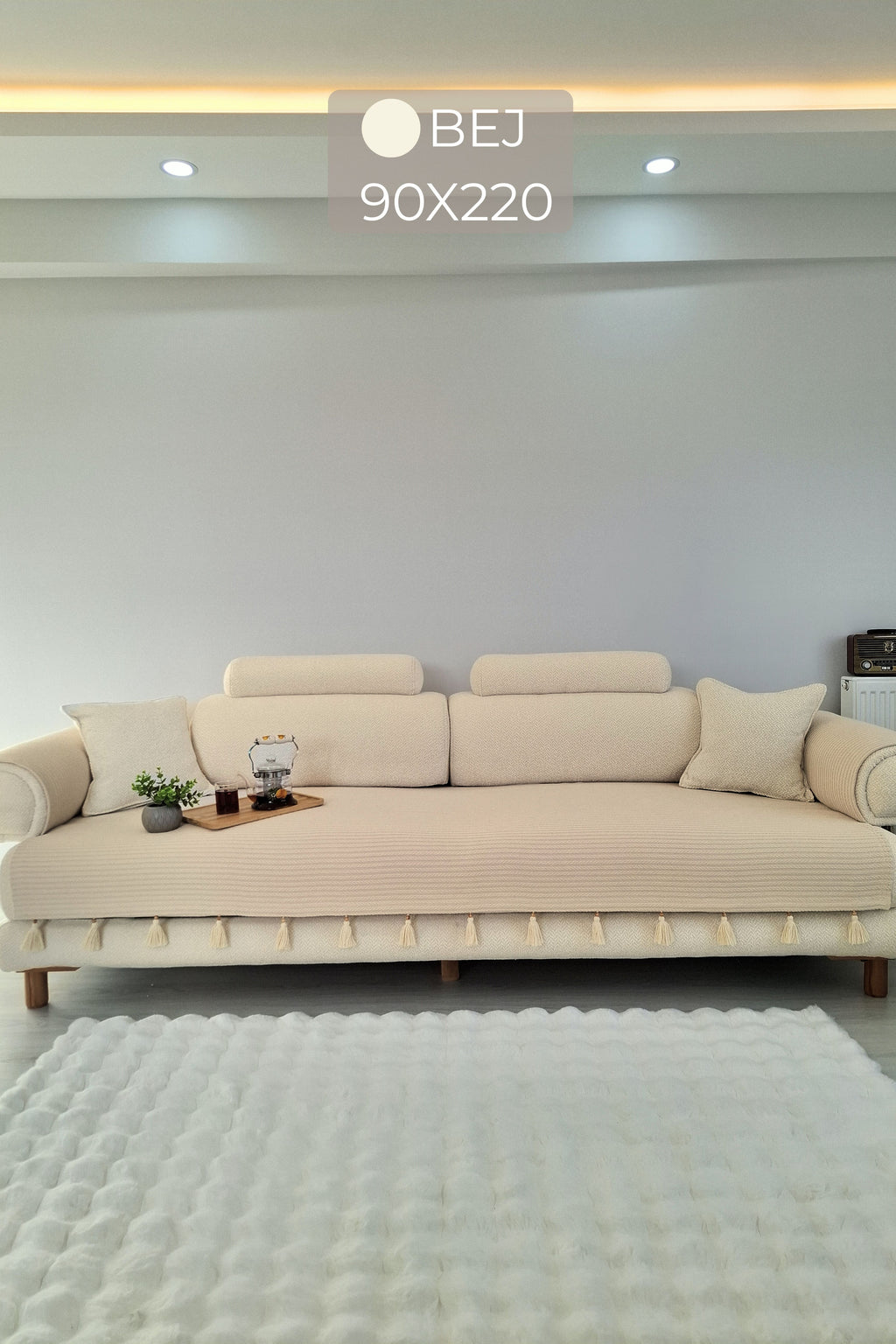 Püsküllü Koltuk Örtüsü | ArvaHome®