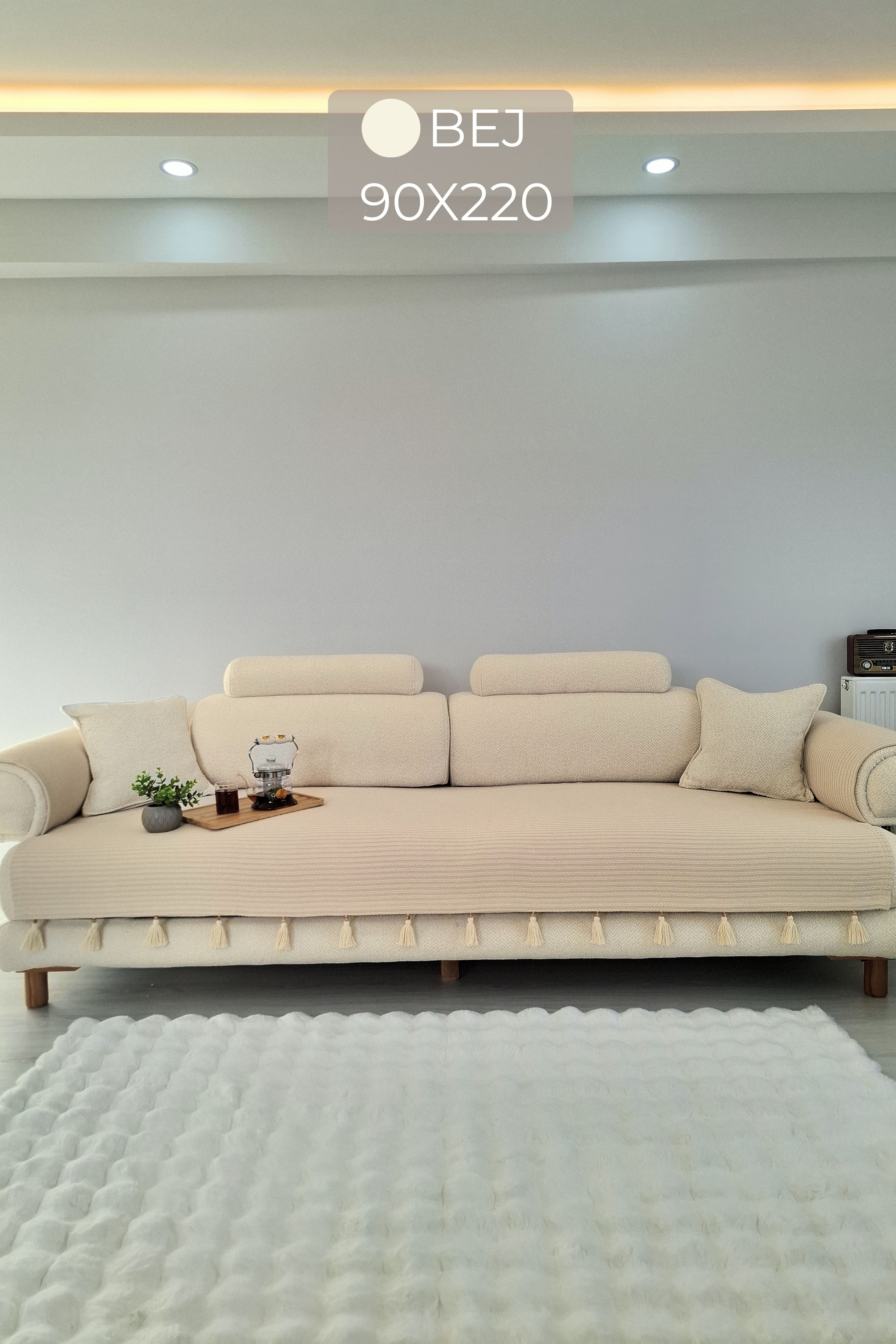 Püsküllü Koltuk Örtüsü | ArvaHome®