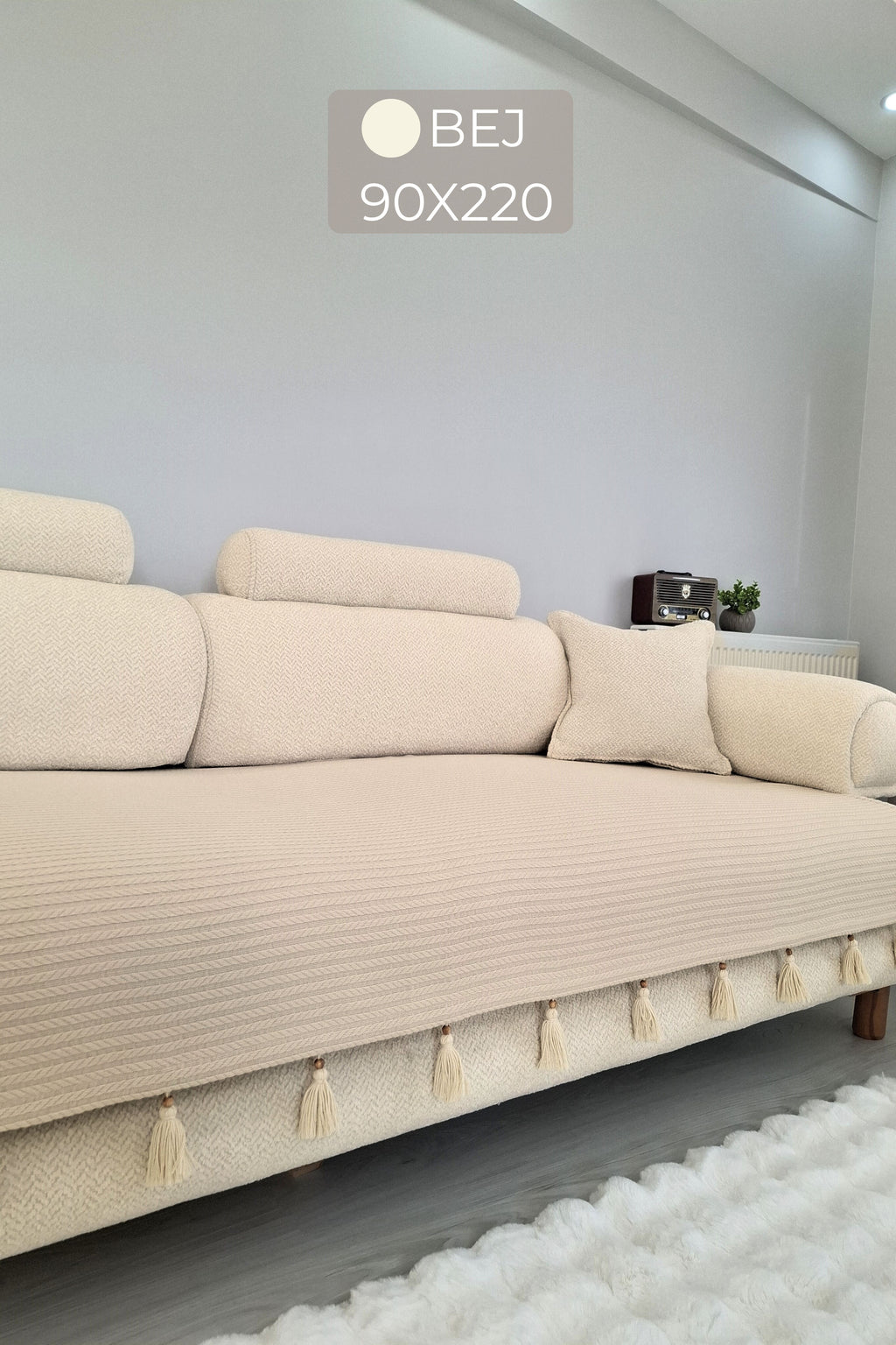 Püsküllü Koltuk Örtüsü | ArvaHome®