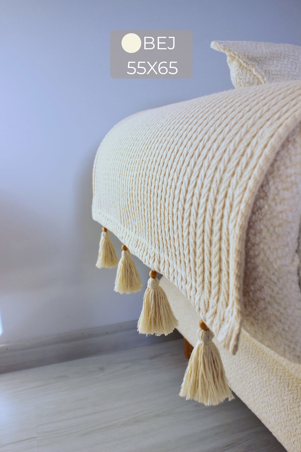 Püsküllü Kenar Örtüsü (2 ADET) | ArvaHome®