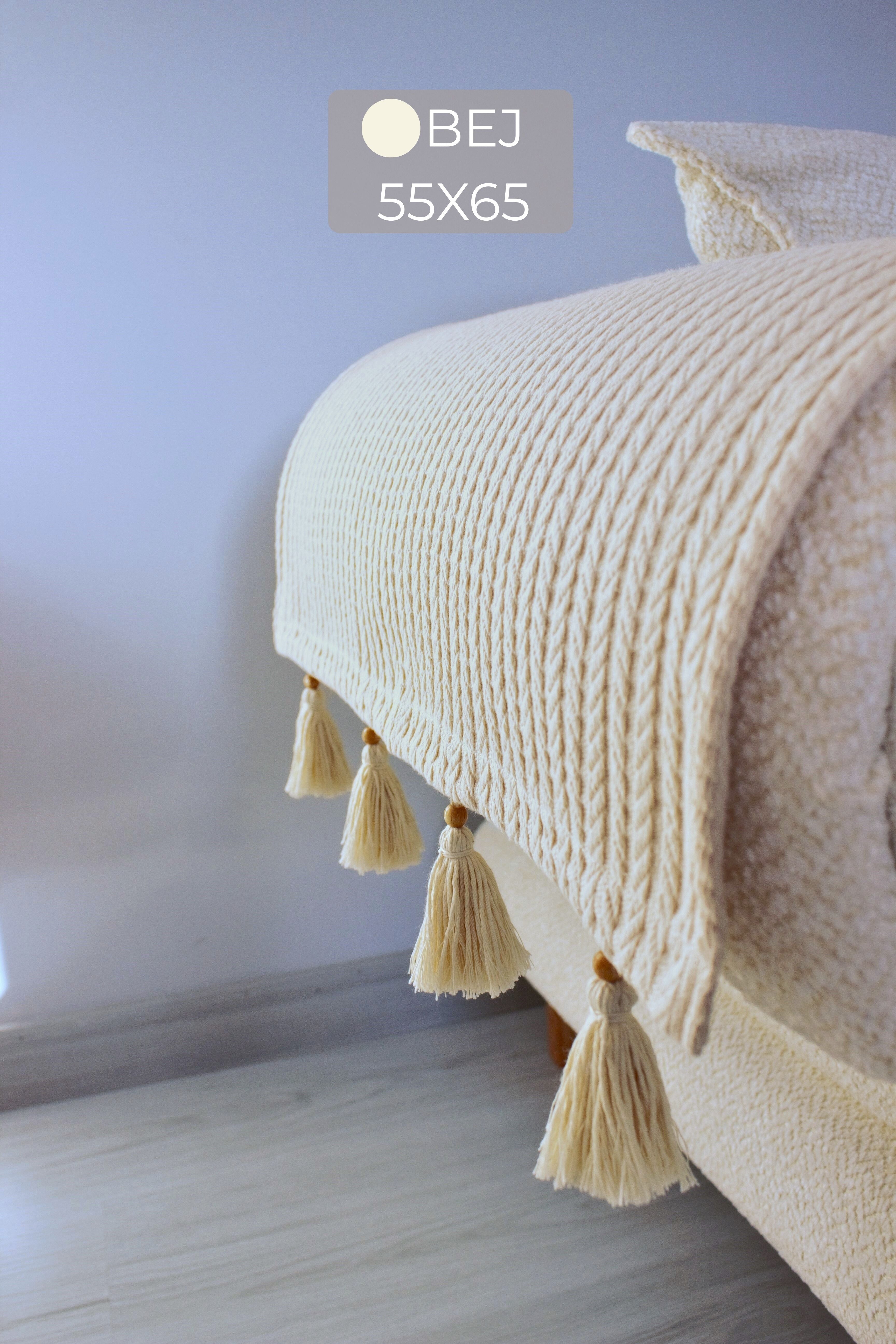 Püsküllü Kenar Örtüsü (2 ADET) | ArvaHome®